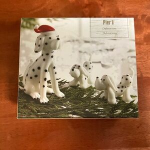 Vintage Pier 1 glass dalmatian figurines